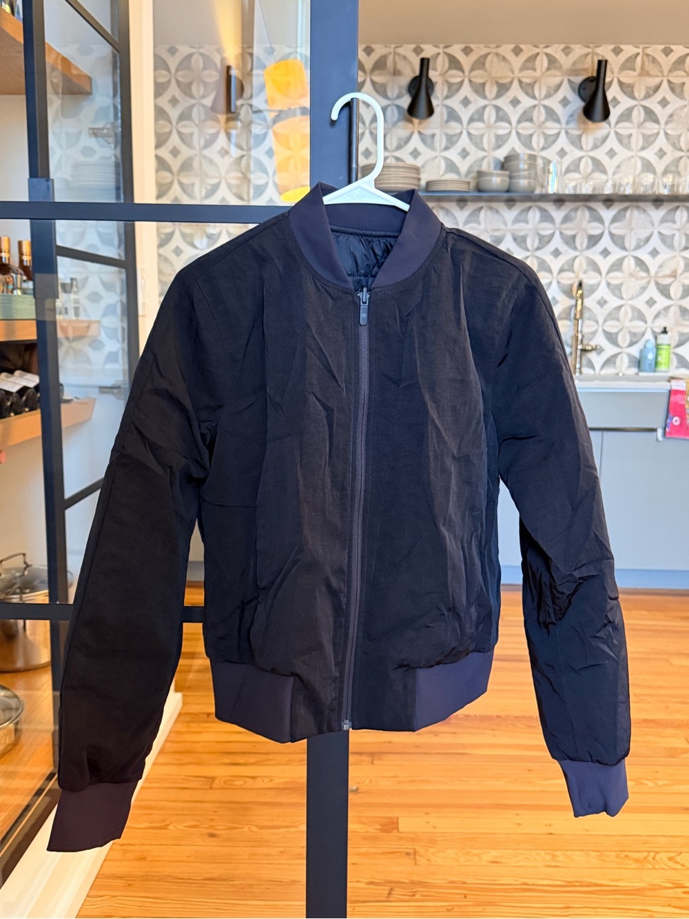 lululemon athletica Black Reversible Bomber Jacket